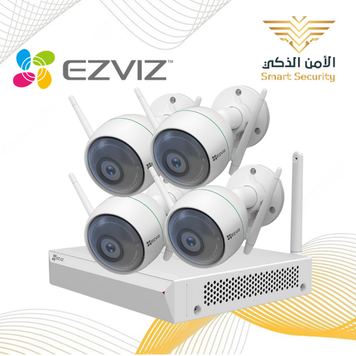 مجموعة عدد 4 كاميرات مراقبة امنية 1080P FULL HD واي فاي EZVIZ مع NVR شامل التركيب و التشغيل